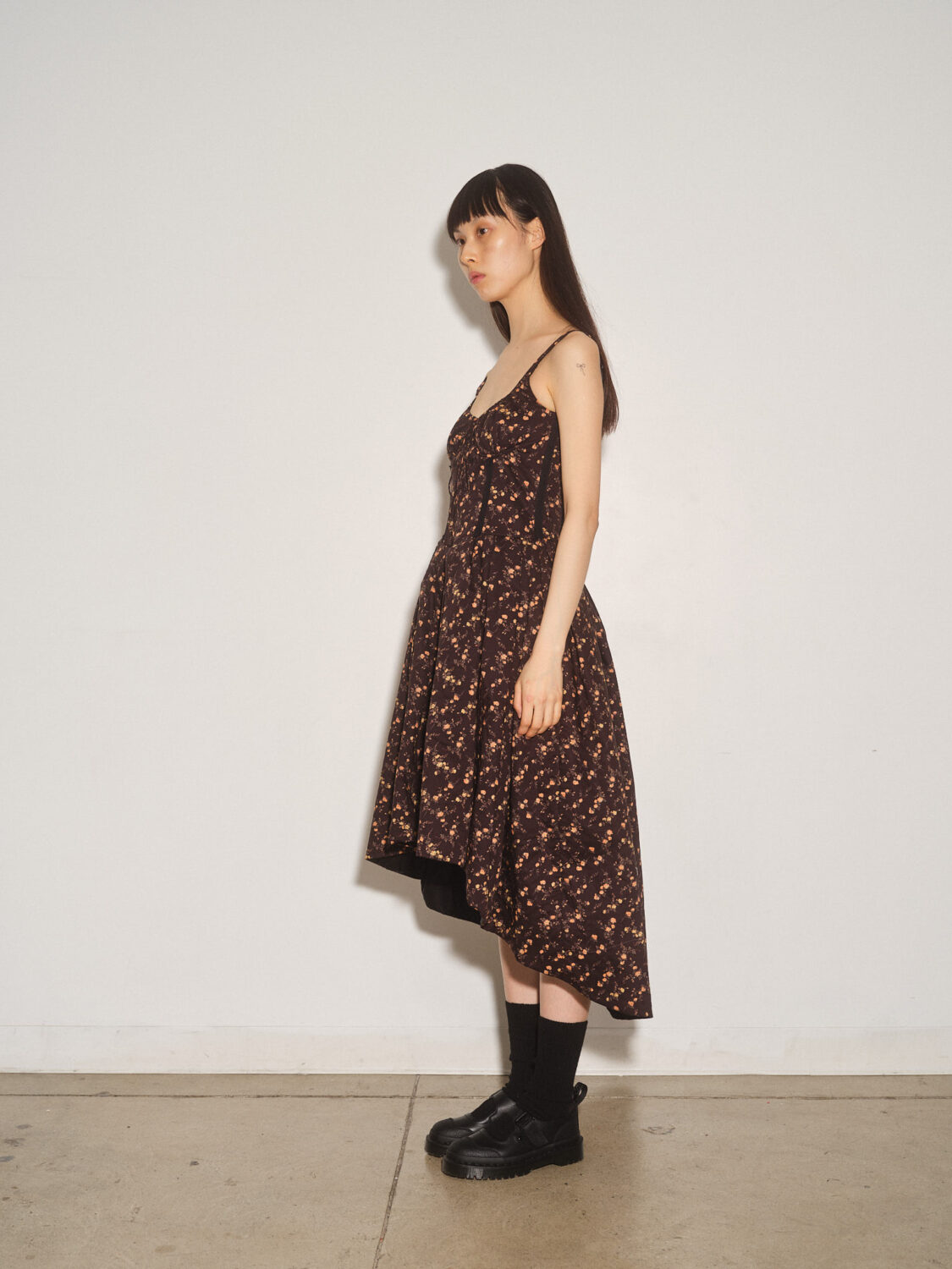 Liberty Print Volume Skirt Dress, view 2